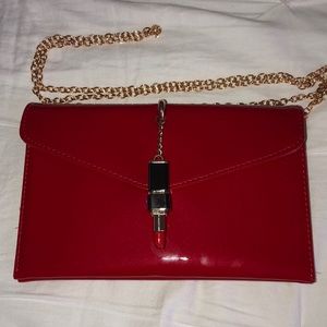 Beautiful Red clutch with chain